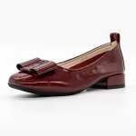 Női balerina cipő D275 Burgundia » MeiShoes.ro