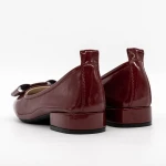 Női balerina cipő D275 Burgundia » MeiShoes.ro