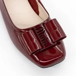 Női balerina cipő D275 Burgundia » MeiShoes.ro