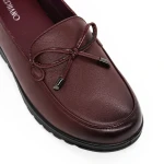 Női alkalmi cipő N073 Burgundia » MeiShoes.ro