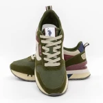 Férfi sportcipő BUZZY001A Olivazöld-Bordo » MeiShoes.ro