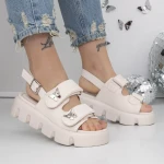 Női platform szandál 3HXS61 Bézs » MeiShoes.ro