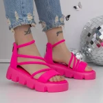 Női platform szandál 3HXS62 Rózsaszín » MeiShoes.ro