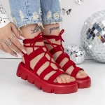 Női platform szandál 3HXS63 Piros » MeiShoes.ro