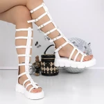 Női platform szandál 3HXS39 Fehér » MeiShoes.ro