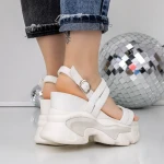 Női platform szandál 3WL260 Fehér » MeiShoes.ro