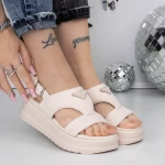 Női platform szandál 3HXS78 Bézs » MeiShoes.ro