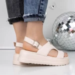 Női platform szandál 3HXS78 Bézs » MeiShoes.ro