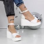 Női platform szandál 3Y20 Fehér » MeiShoes.ro