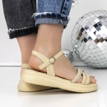 Női alacsony sarkú szandál 3AW293 Zöld » MeiShoes.ro