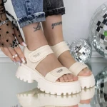 Női platform szandál 3AW306 Bézs » MeiShoes.ro