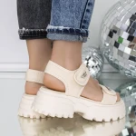 Női platform szandál 3AW306 Bézs » MeiShoes.ro