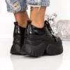 Pantofi cu Platforma 9066-28 BLACK | MEI