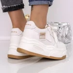 Pantofi Sport Dama cu Platforma 995-1 WHITE | MEI