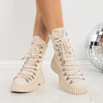 Ghete Dama cu Platforma 3AL53 BEIGE | MEI