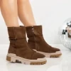 Ghete Dama din piele naturala LF80596-1 CAMEL | MEI