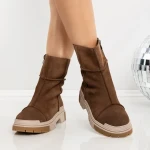 Ghete Dama din piele naturala LF80596-1 CAMEL | MEI