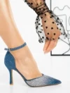 Pantofi Stiletto G1715 BLUE | GALLEVANI