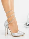 Pantofi Stiletto K704 SILVER | ABLOOM