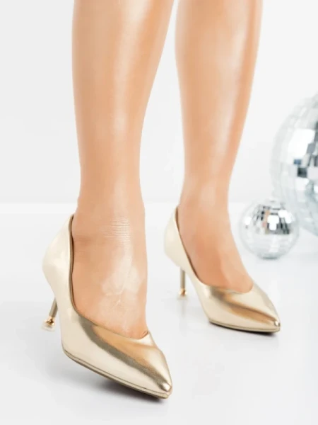 Pantofi Stiletto A6480 GOLD | ABLOOM