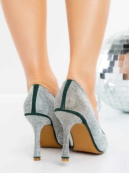 Pantofi Stiletto G1713 GREEN | GALLEVANI