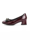 Pantofi cu Toc Gros 21106 WINE | ADVANCER