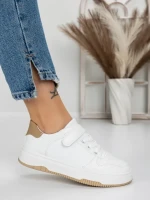 Sneakers Dama A87 WHITE-KHAKI | FASHION