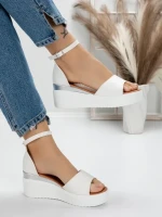 Sandale Dama cu Platforma 2PT3 WHITE | MEI