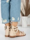 Sandale Dama cu Talpa Joasa 5HXS3 BEIGE | MEI