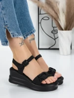 Sandale Dama cu Platforma 5LM2 BLACK | MEI