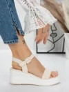 Sandale Dama cu Platforma 5LM5 BEIGE | MEI