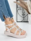 Sandale Dama cu Talpa Joasa 5H21 PINK | MEI