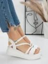 Sandale Dama cu Platforma 5H18 WHITE | MEI