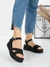 Sandale Dama cu Platforma 5HXS7 BLACK | MEI
