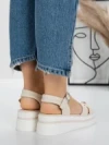 Sandale Dama cu Platforma 5HXS7 BEIGE | MEI