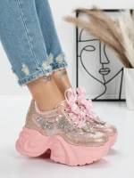 Pantofi Sport Dama cu Platforma 0098-131 PINK | MEI