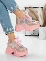 Pantofi Sport Dama cu Platforma 0098-131 PINK | MEI