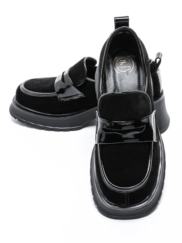 Pantofi Casual Dama din piele naturala S22099NL BLACK | FORMAZIONE