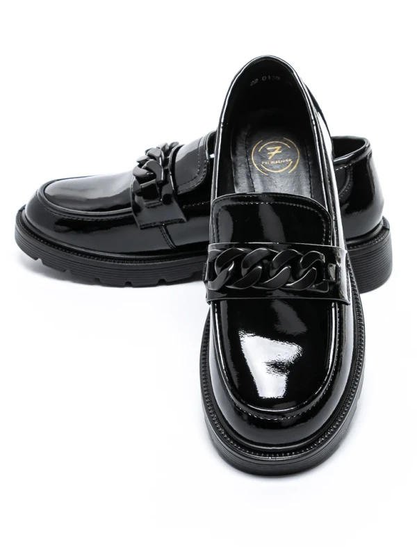 Pantofi Casual Dama din piele naturala 220139 BLACK | FORMAZIONE
