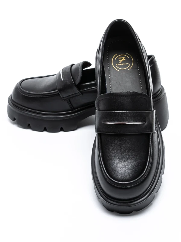 Pantofi Casual Dama din piele naturala 66319 BLACK | FORMAZIONE