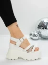 Sandale Dama cu Platforma 5WL37 WHITE | MEI