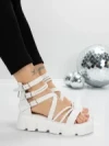 Sandale Dama cu Platforma 5HXS16 WHITE | MEI