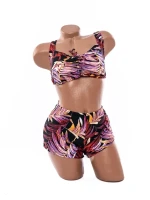 Costum de baie dama L909-2 NEGRU-VISINIU | MEINA