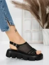 Sandale Dama cu Talpa Joasa 5HXS21 BLACK | MEI