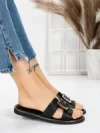 Papuci Dama cu Talpa Joasa 5PT2 BLACK | MEI