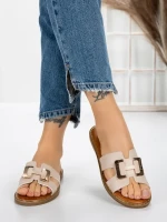 Papuci Dama cu Talpa Joasa 5PT2 BEIGE | MEI