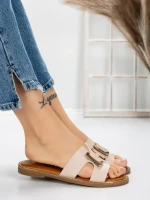 Papuci Dama cu Talpa Joasa 5PT2 BEIGE | MEI