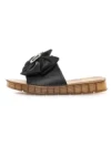 Papuci Dama din piele naturala 49005 BLACK | FORMAZIONE