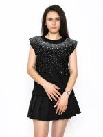 Tricou Dama T7271 NEGRU | KIKIRIKI