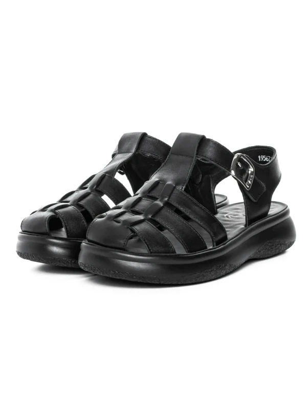 Sandale Dama din piele naturala 1957623 BLACK | FORMAZIONE